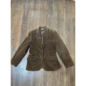 Vintage Pinnacle Brown Corduroy Blazer Jacket Elbow Patches Japan Size 11 Preppy